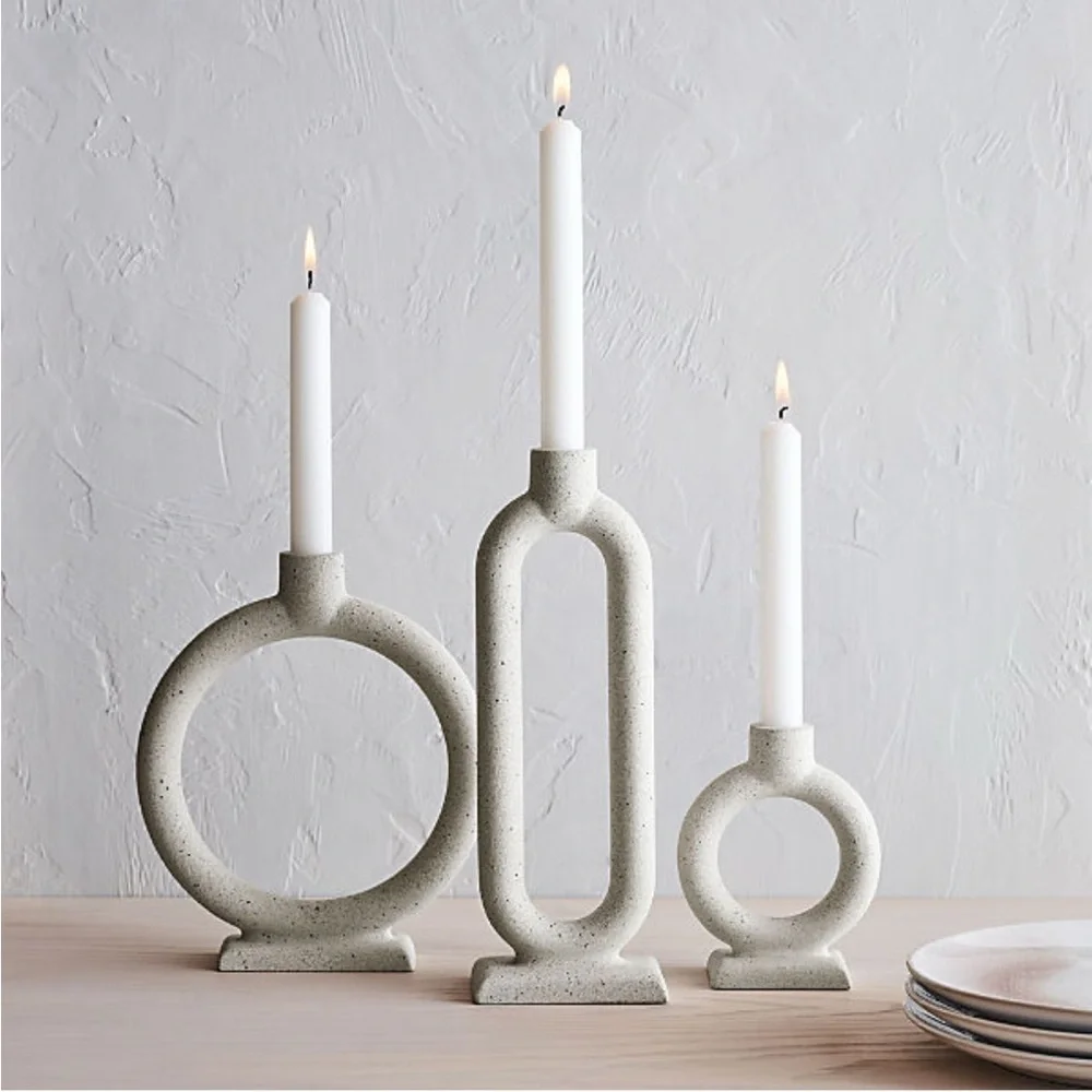 Crate&Barrel Lorin Medium Taper Candle Holder